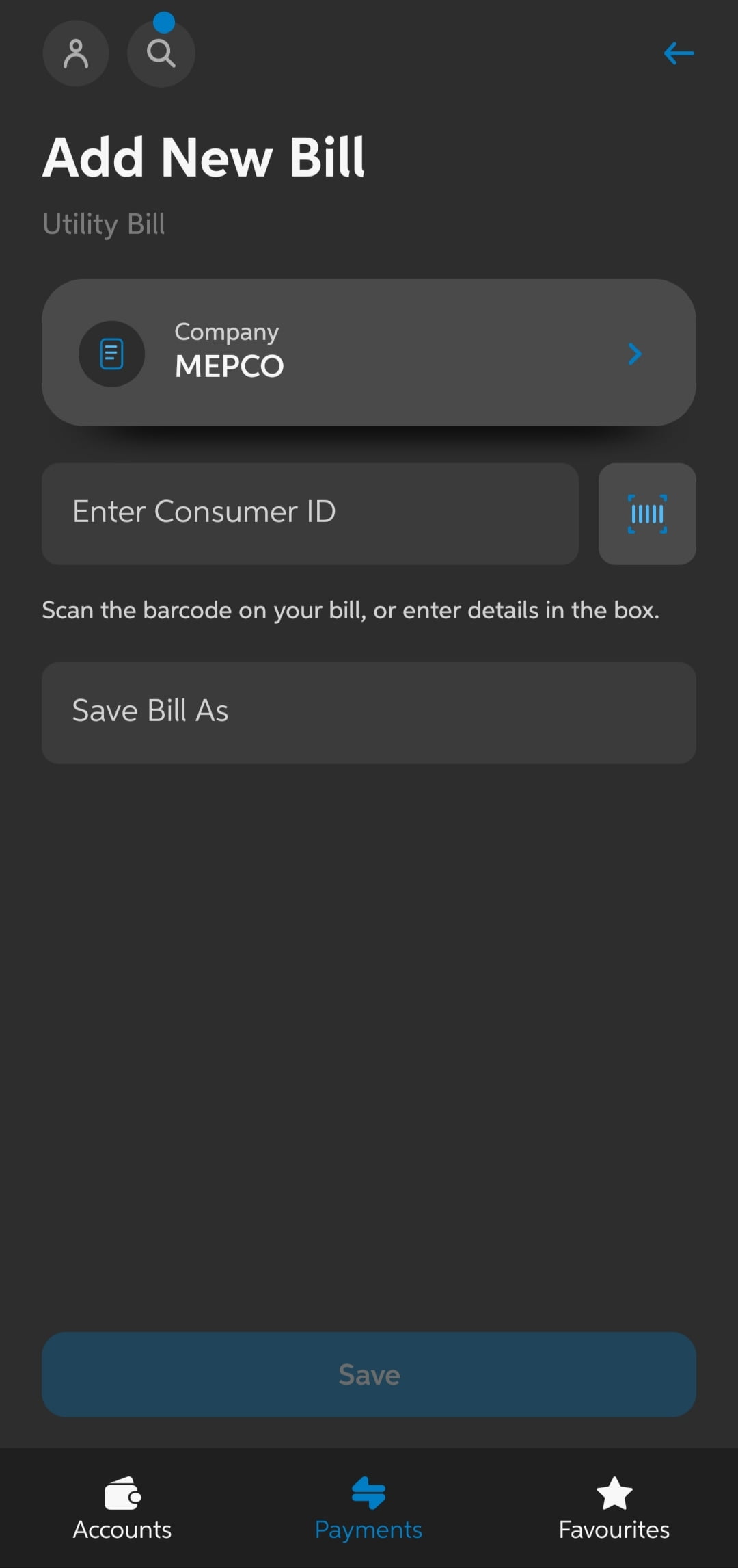 How to pay MEPCO bill with UBL app?