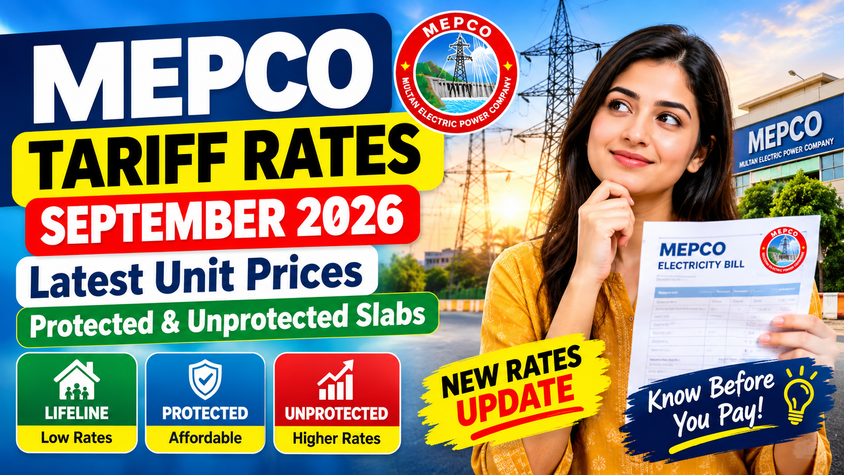 MEPCO Tariff Rates September 2026: Latest Unit Prices, Protected & Unprotected Slabs 1 MEPCO Tariff Rates September 2026: Latest Unit Prices, Protected & Unprotected Slabs