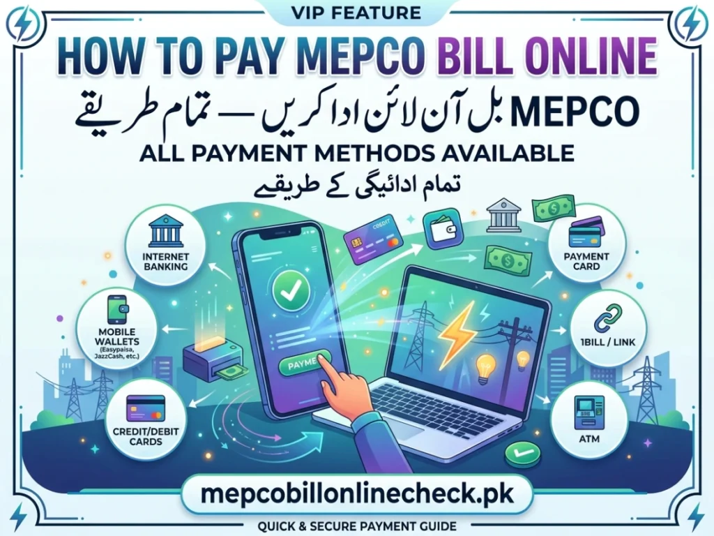 MEPCO Online Bill 4 How to Pay MEPCO Bill Online — All Payment Methods