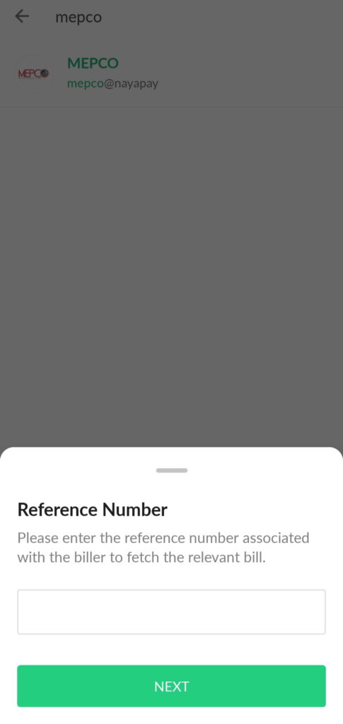 MEPCO Bill Payment 7 Pay-Online-MEPCO-Bill-With-NayaPay-App