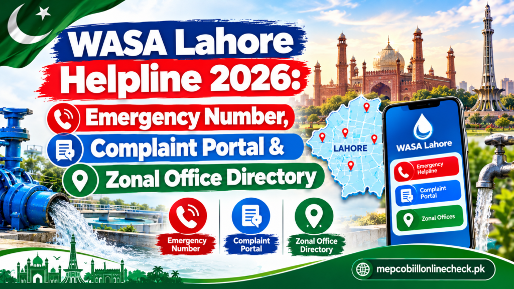 WASA Lahore Emergency Helpline, Complaint Portal & Zonal Office Directory 1 WASA Lahore Emergency Helpline, Complaint Portal & Zonal Office Directory