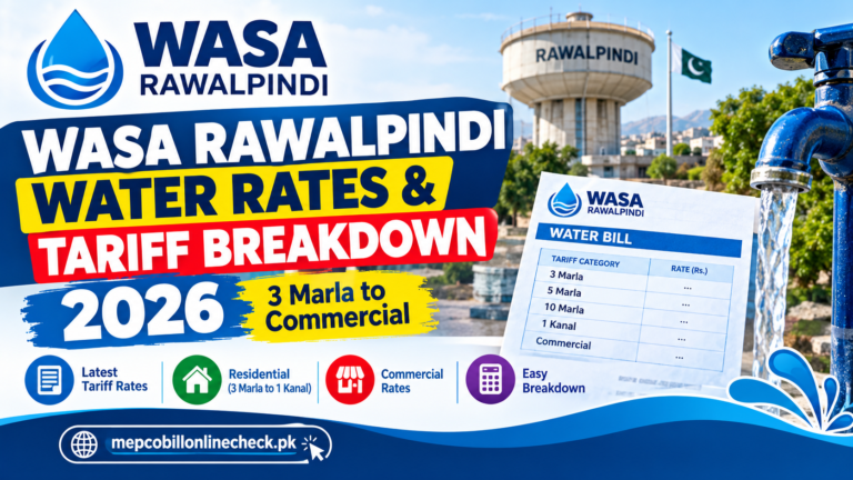 WASA Rawalpindi Water Rates & Tariff Breakdown 2026: 3 Marla to Commercial 1 WASA Rawalpindi Water Rates & Tariff Breakdown 2026 3 Marla to Commercial